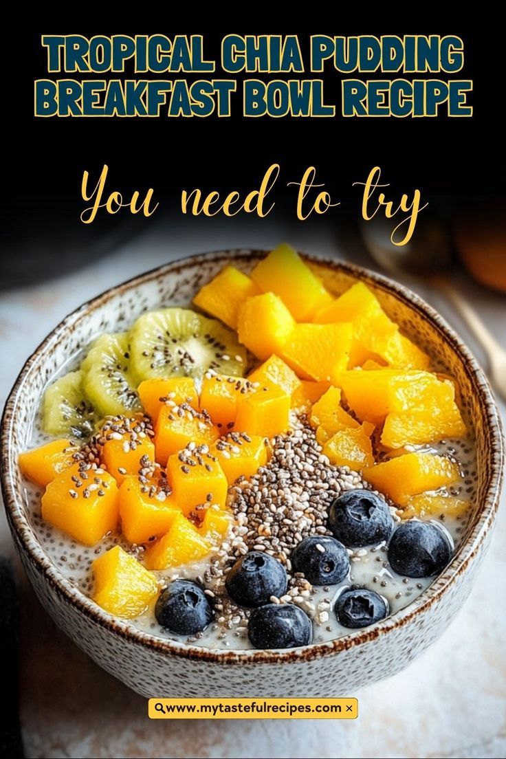 Tropical Morning Bliss: Mango Coconut Chia Pudding Recipe